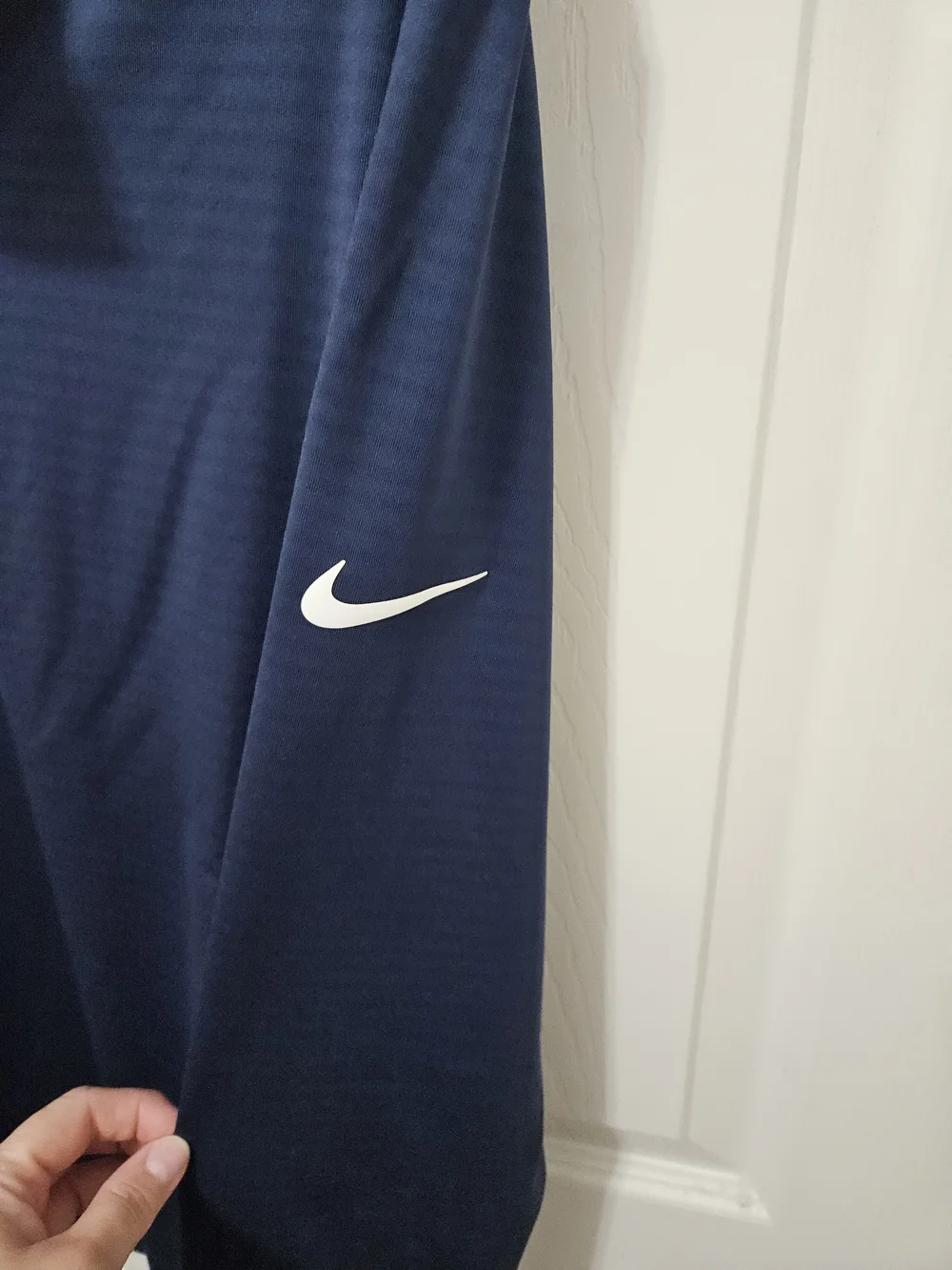 Nike Men's Quarter-Zip Pullover - Navy Blue Long Sleeve Dri-fit Work Out Casual